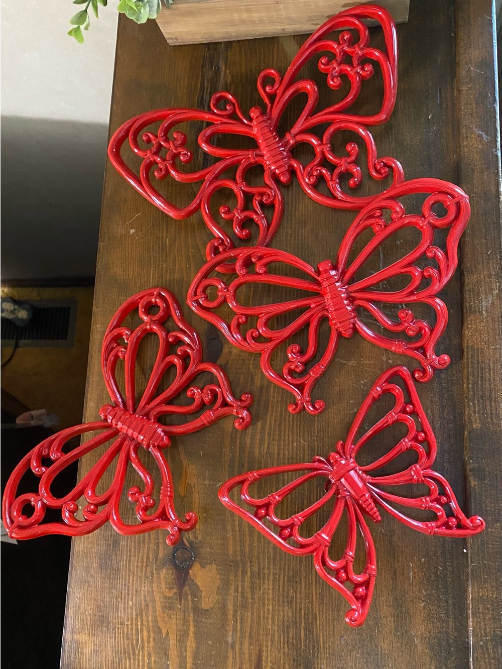 Butterfly Set of 4 Homco Vintage whimsical cottagecore boho eclectic statement